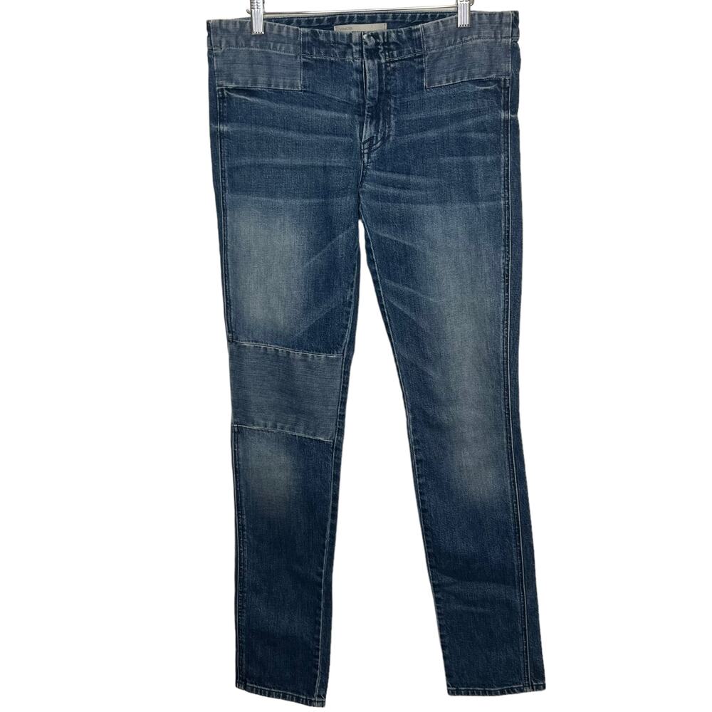 Vince Skinny Jeans Removed Pocket Patch Denim Mid-Rise Size 29